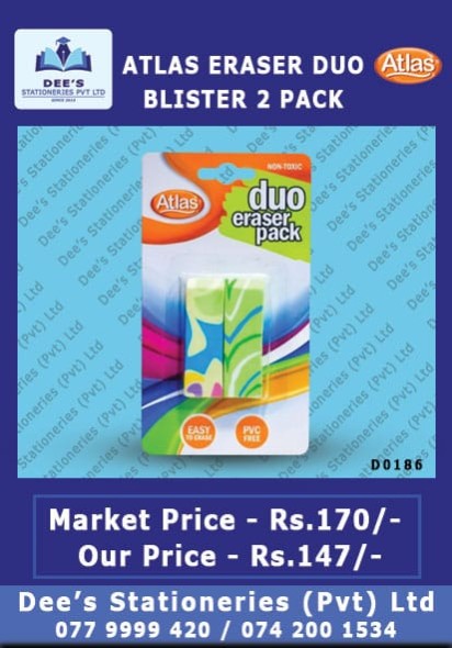 Atlas - Eraser DUO Blister - 2Pack